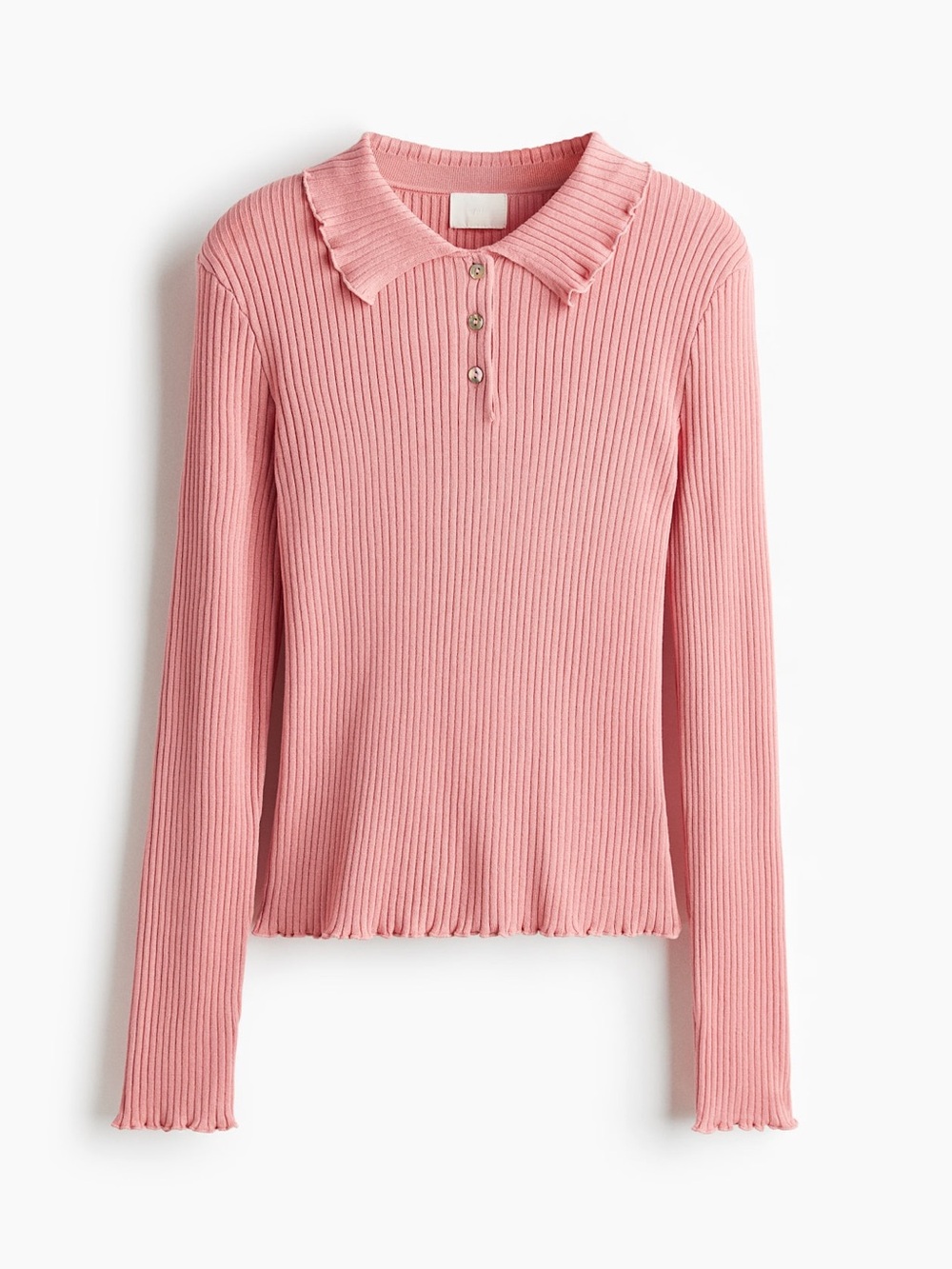 H&M RIB-KNIT POLO SWEATER SIZE S